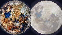 Astrofotógrafo revela por primare vez los colores de la Luna