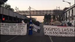 Bloqueo Bomberos Manifestación CDMX