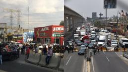 Pobladores bloquean carretera México-Toluca drenajes tapados
