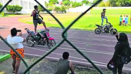 mal uso de la pista Unidad Deportiva