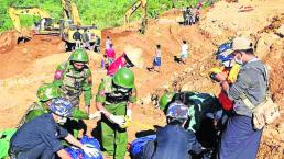 Explosión Birmania Deslave mina Trabajadores muertos