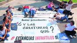 Con protesta piden para rescatar guarderías en Morelos