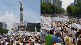 Marcha contra AMLO Marcha del Silencio CDMX Paseo de la Reforma