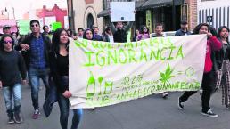 marcha legalización marihuana jovenes estado de méxico toluca