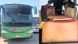 Hallan autobús robado Cargado de huachicol Durango Edoméx