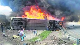 Veracruz Autobús peregrinos arde