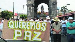Marcha por la paz Cobro de piso Delincuencia organizada Morelos