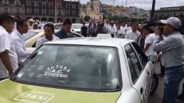 caos vial protesta taxis taxistas contra aplicaciones uber cabify didi