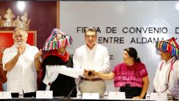 alejandro encinas firman pacto de no agresión Aldama Chenalhó Chiapas
