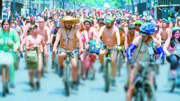 14 edición World Naked Bike Ride Pedalear sin ropa