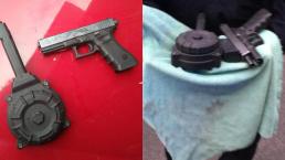 Balacera en Tlalpan Decomisan pistola 9mm Cargador de tambor CDMX
