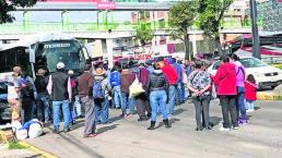 vendedores bloquean paseo tollocan antorcha campesina exigen trabajar 