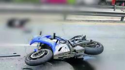 Motociclista atropellado vehículo muere