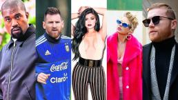 Famosos más ricos del mundo Forbes Kylie Jenner Canelo Álvarez Taylor Swift Kanye West Lionel Messi