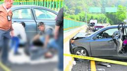 Hermanas sufren choque vehicular y muere una de ellas en la autopista Cuernavaca-México