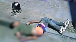 Mototciclista muerto Pierde el control Casco destrozado Morelos