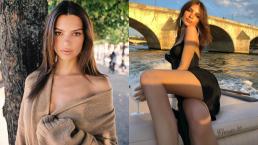 Emily Ratajkowski aparece en micro tanga y presume a su peludo amigo