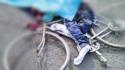 atropellado accidente tráiler chicoloapan le aplasta la cabeza arollado ciclista muere se da a la fuga