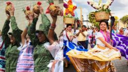 Guelaguetza militares bailan  Flor de Piña Santo Domingo Oaxaca Ejército Mexicano Tuxtepec Paulina Solís Cuenca del Papaloapan