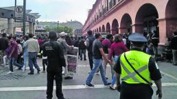 vendedores ambulantes contra verificadores inspectores conflicto disturbios caos Toluca