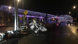 accidente vehicular mujer muere exceso de velocidad sale disparada segundo piso del periférico san jerónimo 