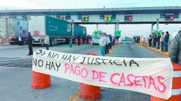 México-Zumpango Circuito Exterior Mexiquense transportistas chóferes protestan toman casetas autopista carretera México-Pachuca