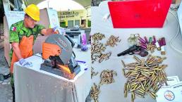 Consejo Ciudadano de Seguridad destruye armas de fuego en Cuernavaca