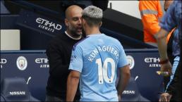 El 'Kun' Agüero encaró a Pep Guardiola por sacarlo de la cancha