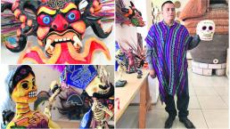 artesano marcos pablo ordónez tradicional cantonería semillas amaranto arte novedoso día de muertos 