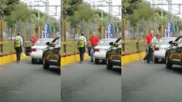 taxista amenaza machete viene viene Xochimilco