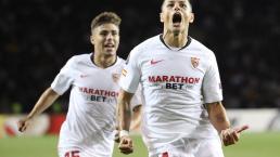"Chicharito" anota golazo con el Sevilla en Europa League