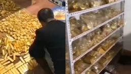 decomisan trece toneladas de oro china