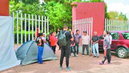 opositores guardia nacional acampan afuera parque San José La Pilita metepec