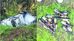 tráiler vuelca accidente cervezas rapiña carretera toluca temascaltepec edomex