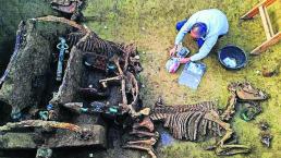 Encuentran carruaje romano con fósiles de caballo, en Croacia