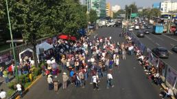 trabajadores de pemex bloquean avenida nacional petroleos mexicanos AMLO