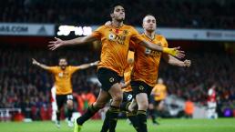 Con gol de Jiménez, los Wolves empataron frente al Arsenal