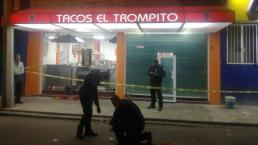 Asesinan a balazos a comensal al interior de una taquería en Azcapotzalco