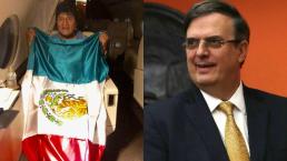 evo morales marcelo ebrard vuelo avión hora de llegada asilo político bolivia méxico 