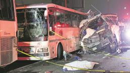accidente méxico pachuca estado de mexico muertos chocan autobuses