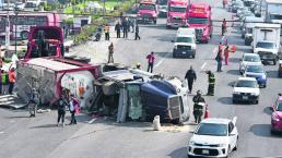 Pipa carretrea México-Toluca accidente vial