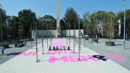 monumento a la madre #NiUnaMenos cruz protesta feminicidios