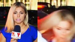 reportera telemundo casi atropellada video