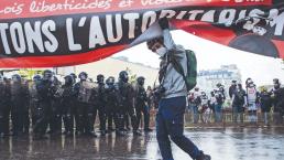 En plena pandemia, miles se suman a protestas por el Día del Trabajo en España y Francia
