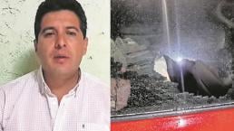 Candidato a la alcaldía de Ixtlahuaca denuncia ataque, balearon su camioneta