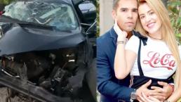 Emir Pabón y su esposa embarazada sufren grave accidente automovilístico 