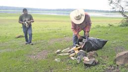 Pescadores realizan jornada de limpieza en lagunas de El Rodeo y Coatetelco, en Morelos