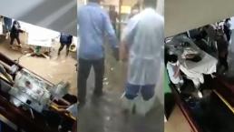 Terror por bebés y pacientes, así se vivió la inundación dentro del hospital de Atizapán