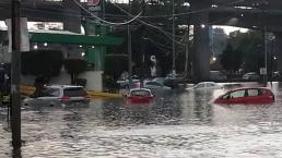 Fuertes lluvias ahora sumergen a Naucalpan, las vialidades quedaron colapsadas