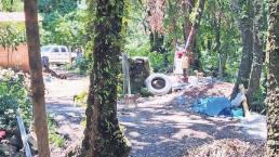 Comuneros construyen una calle en Corredor Biológico Chichinautzin, en Morelos